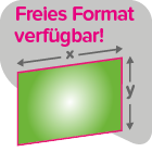 Hinweis: Freies Format für Rollenetiketten und Etiketten auf Rolle verfügbar bei www.deine-hausdruckerei.de
